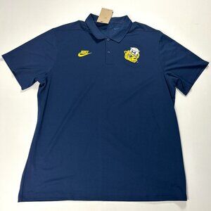 University Michigan Nike Mens Dri Fit Polo Shirt Blue Sz XL NWT New Wolverines